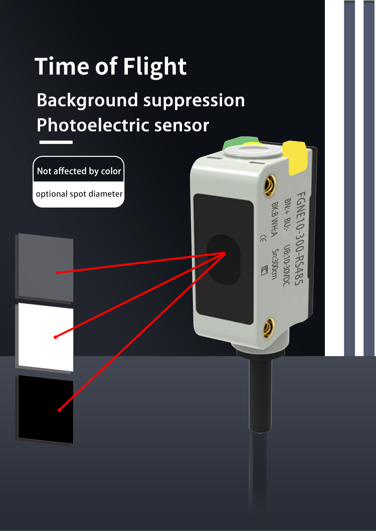 TOF-type background suppression photoelectric sensor FGNE10-300-RS485: the new benchmark for reliable compact photoelectric sensing