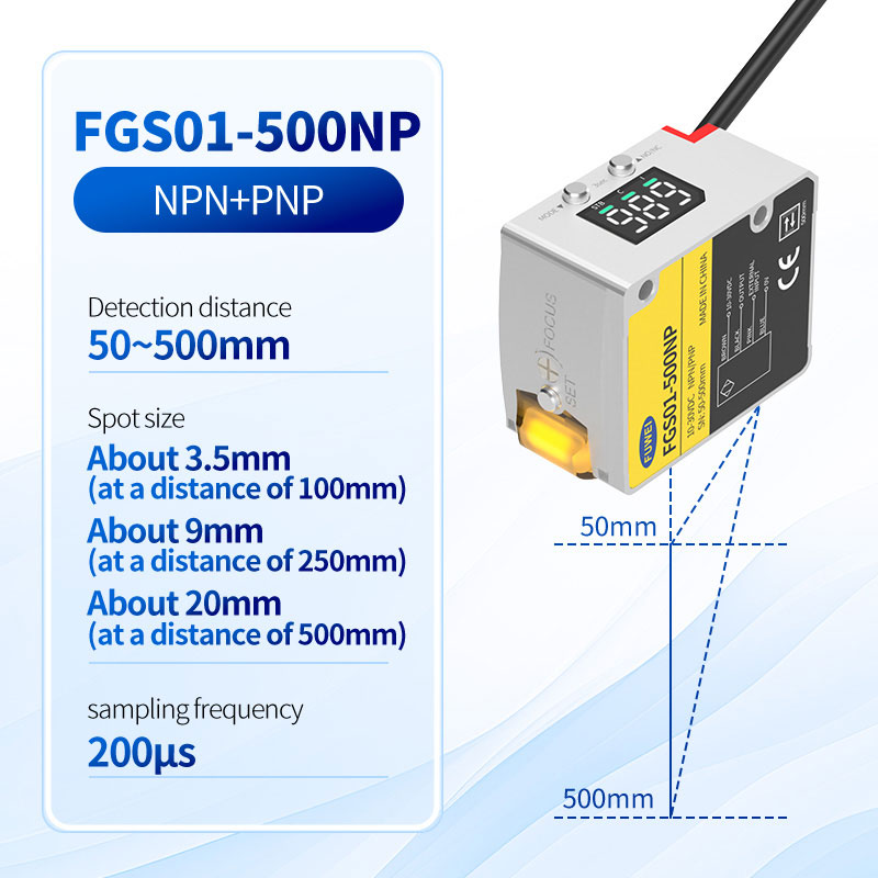 FGS01-500NP Detection distance 50~500mm Remote color sensor