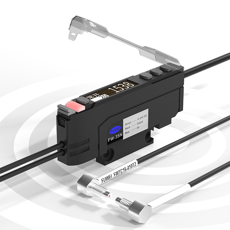 FWTC9-410TZ coaxial multi-core right Angle fiber sensor